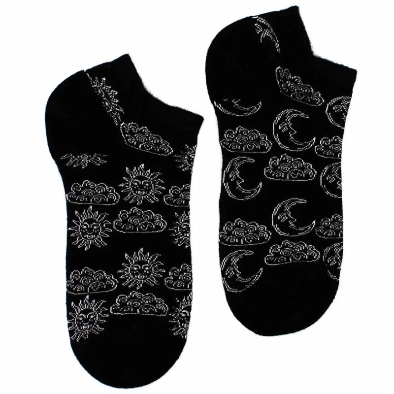 S/M Hop Hare Bamboo Socks Low (3.5-6.5) - Day and Night - Cut