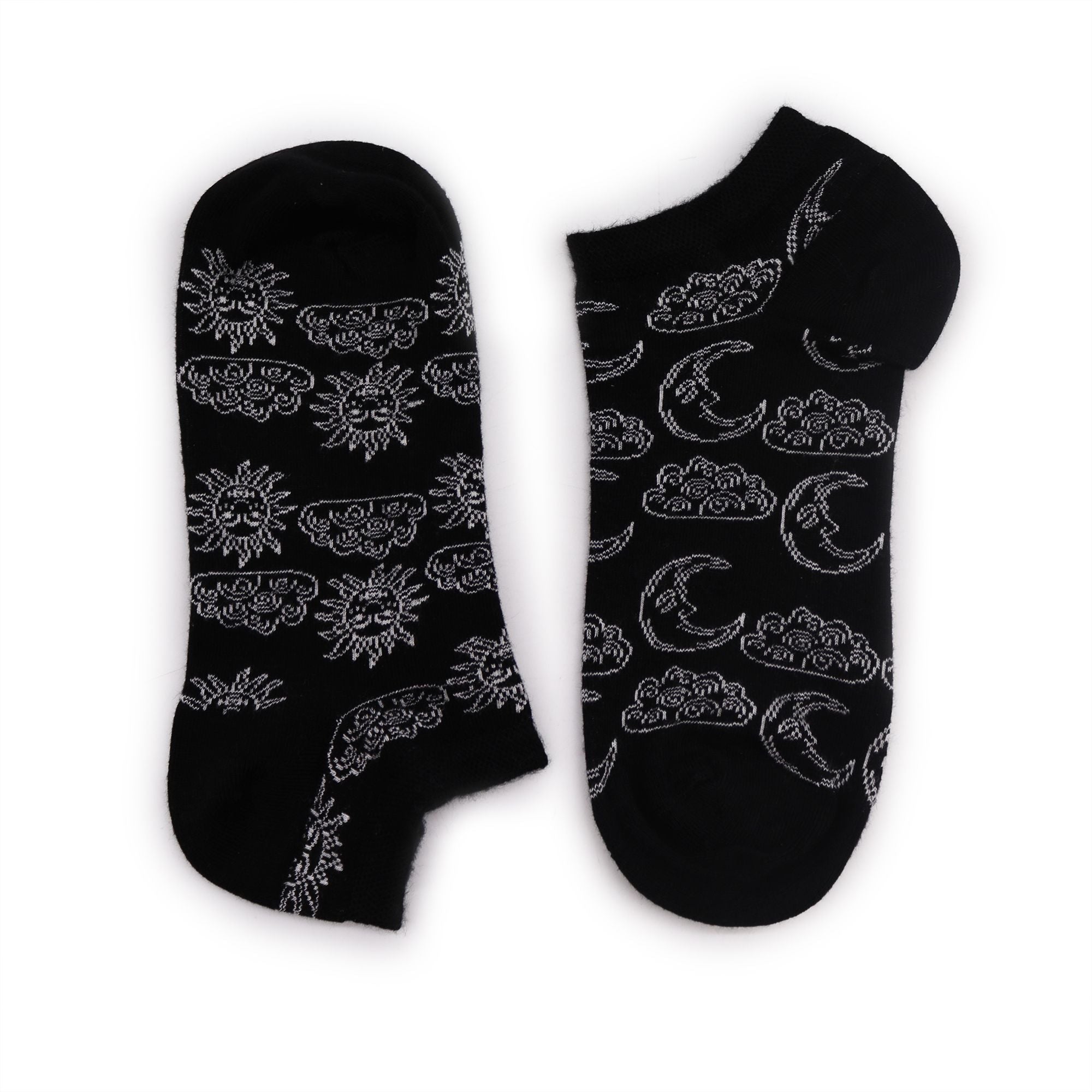 S/M Hop Hare Bamboo Socks Low (3.5-6.5) - Day and Night - Cut