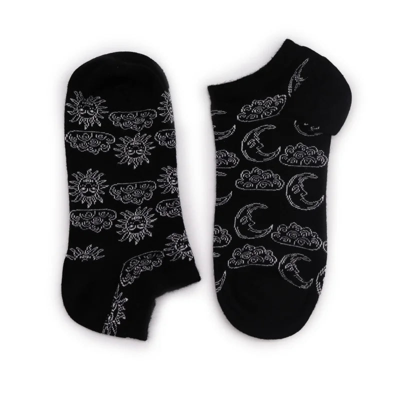 S/M Hop Hare Bamboo Socks Low (3.5-6.5) - Day and Night - Cut