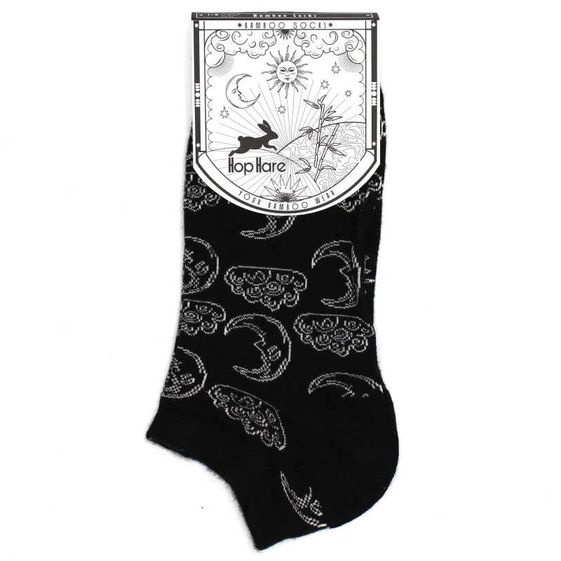 S/M Hop Hare Bamboo Socks Low (3.5-6.5) - Day and Night - Cut
