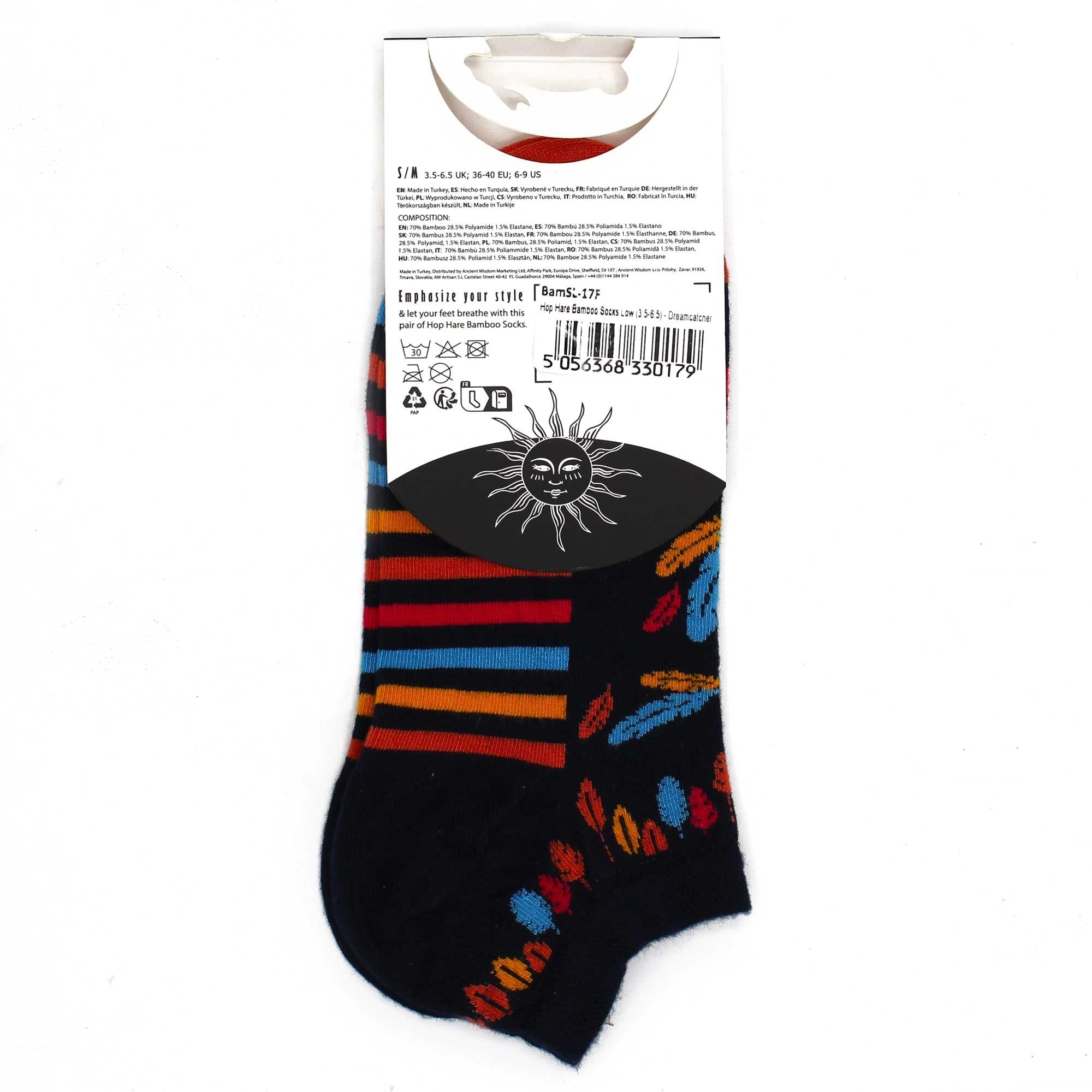 S/M Hop Hare Bamboo Socks Low (3.5-6.5) - Dreamcatcher - Cut