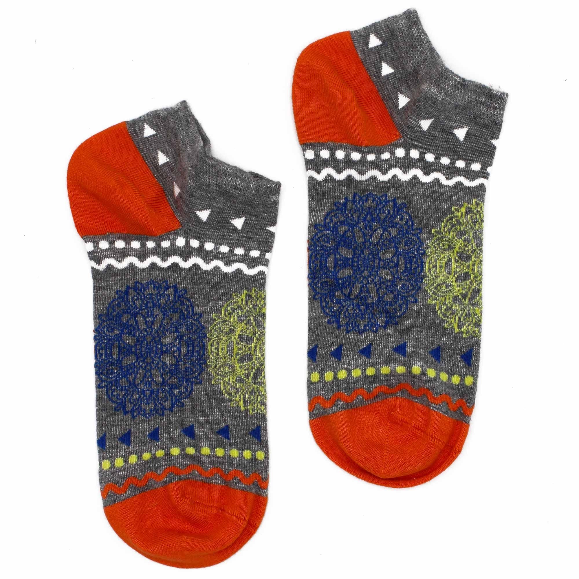 S/M Hop Hare Bamboo Socks Low (3.5-6.5) - Flowers of Life - Cut