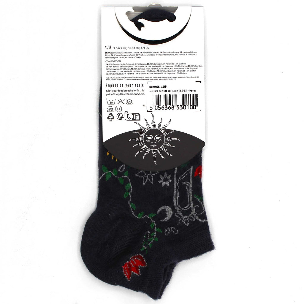 Hop Hare Bamboo Socks Low S/M (3.5-6.5) - Hamsa - Cut