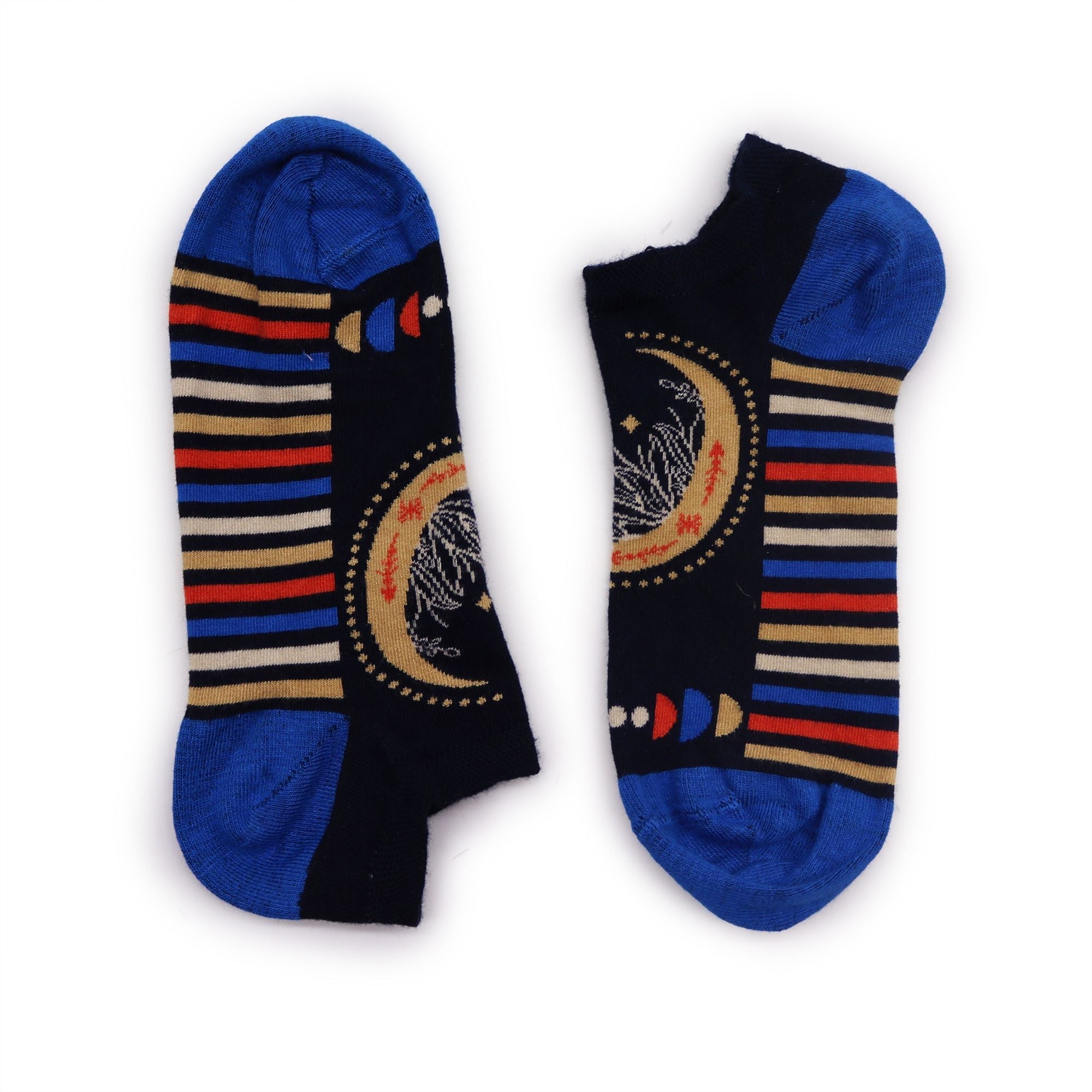 S/M Hop Hare Bamboo Socks Low (3.5-6.5) - Lunar Phases - Cut