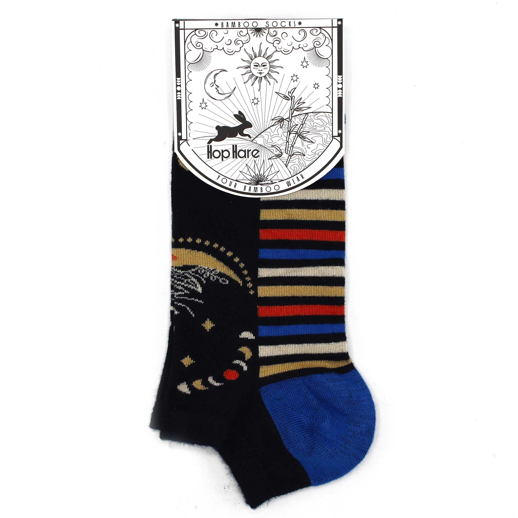 S/M Hop Hare Bamboo Socks Low (3.5-6.5) - Lunar Phases - Cut
