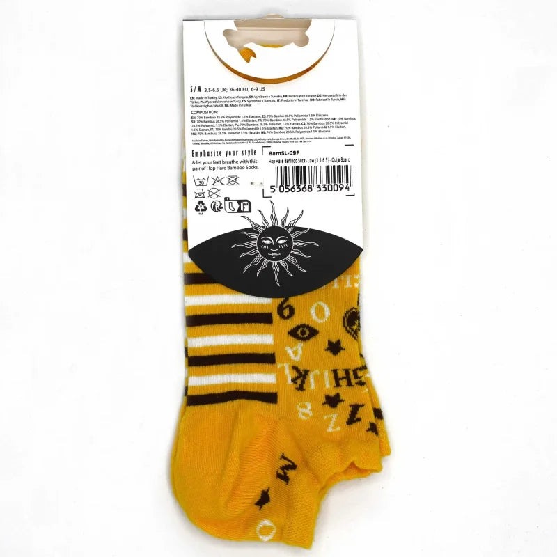 S/M Hop Hare Bamboo Socks Low (3.5-6.5) - Ouija Board - Cut