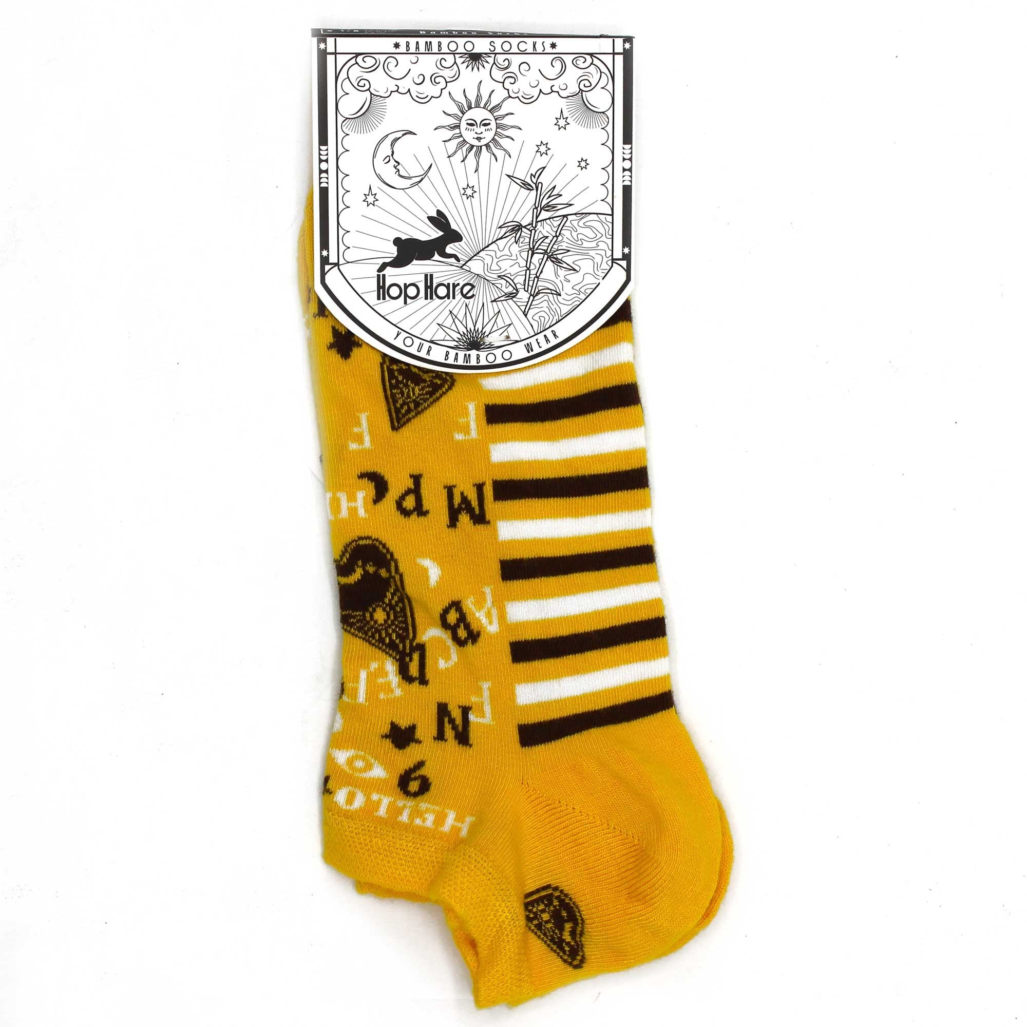 S/M Hop Hare Bamboo Socks Low (3.5-6.5) - Ouija Board - Cut