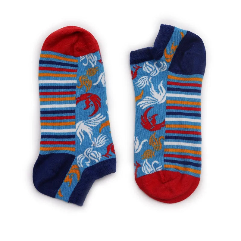 S/M Hop Hare Bamboo Socks Low (3.5-6.5) - Phoenix - Cut