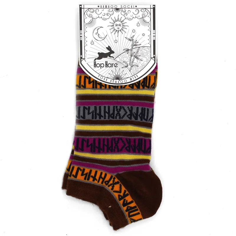 S/M Hop Hare Bamboo Socks Low (3.5-6.5) - Rune Stones - Cut