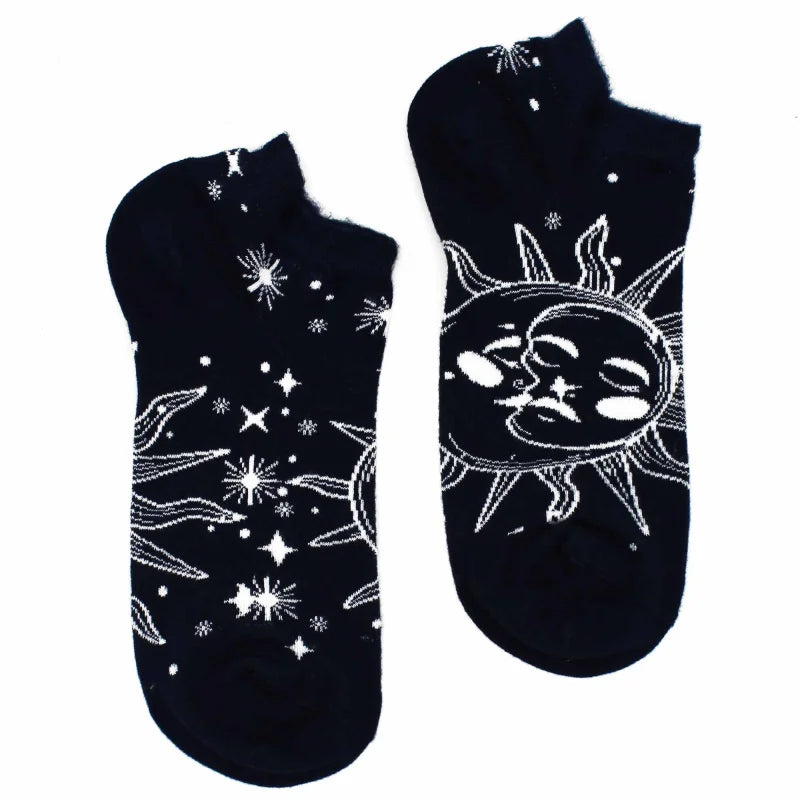 S/M Hop Hare Bamboo Socks Low (3.5-6.5) - Sun and Moon - Cut