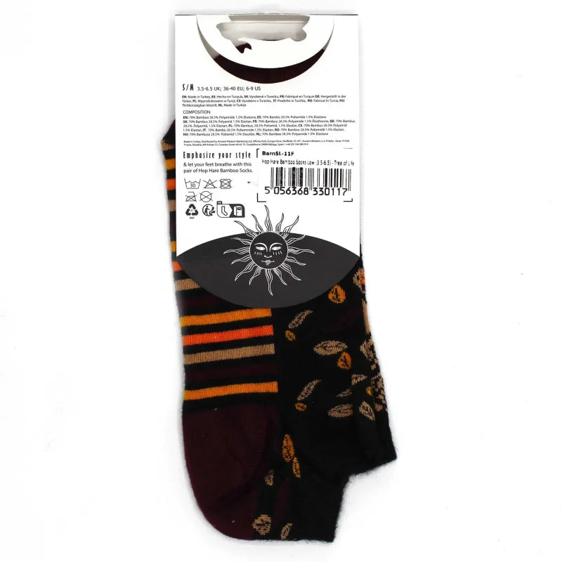 S/M Hop Hare Bamboo Socks Low (3.5-6.5) - Tree of Life - Cut