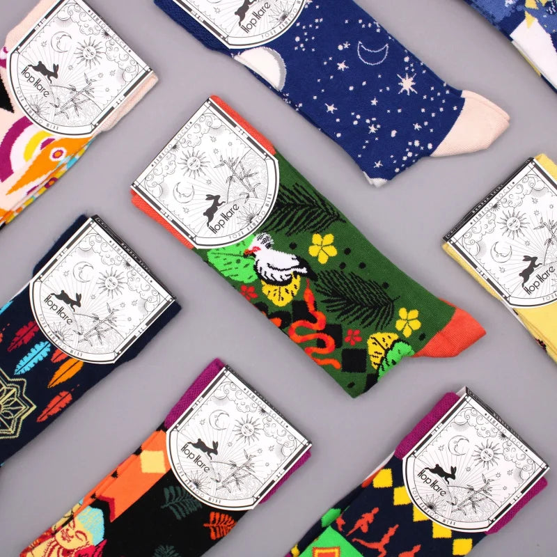 Hop Hare Bamboo Socks S/M (3.5-6.5) - Mandala Flowers