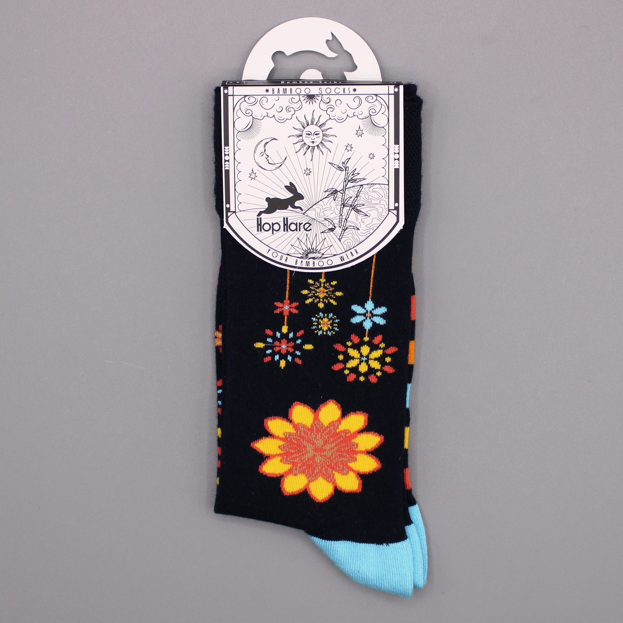 Hop Hare Bamboo Socks S/M (3.5-6.5) - Mandala Flowers