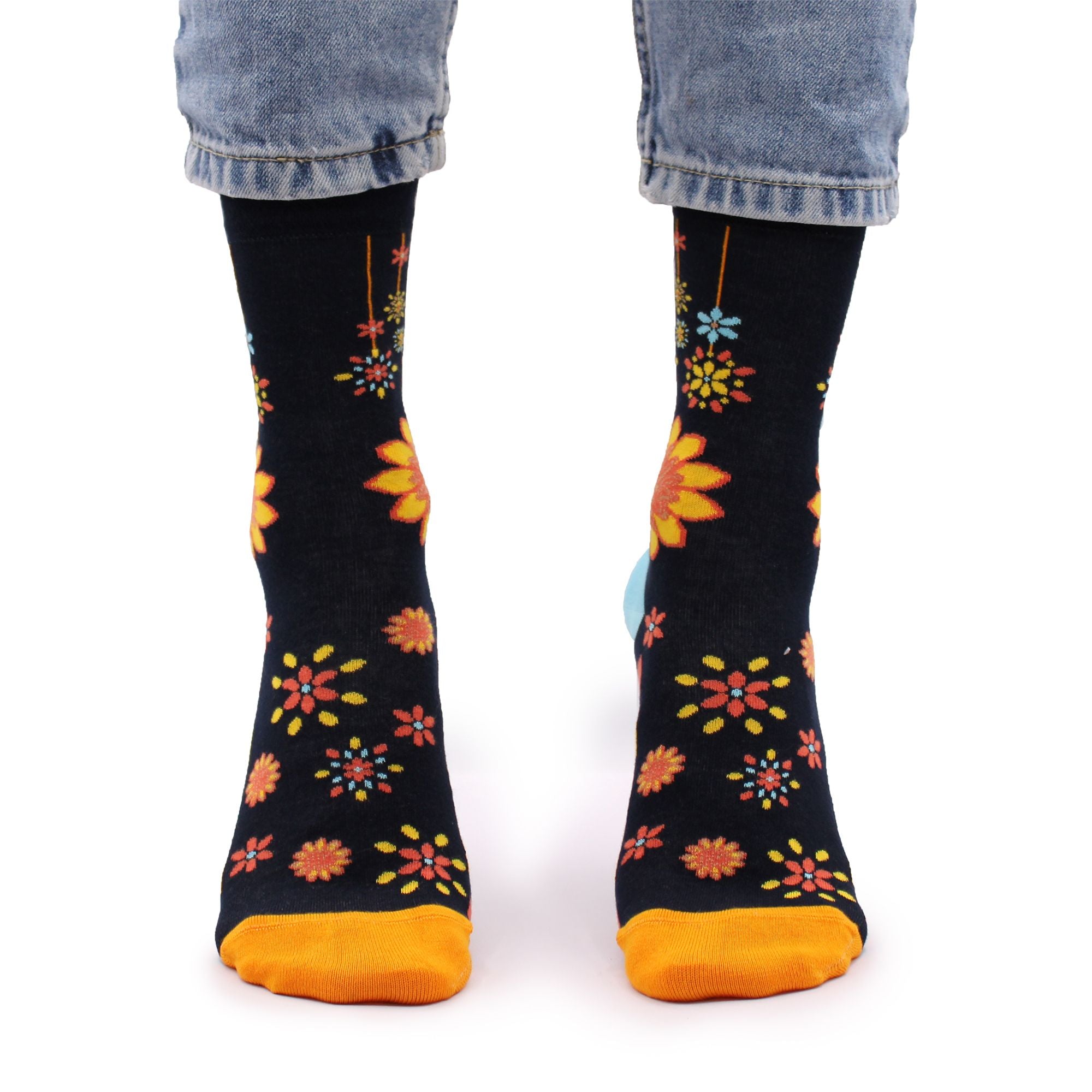 Hop Hare Bamboo Socks S/M (3.5-6.5) - Mandala Flowers