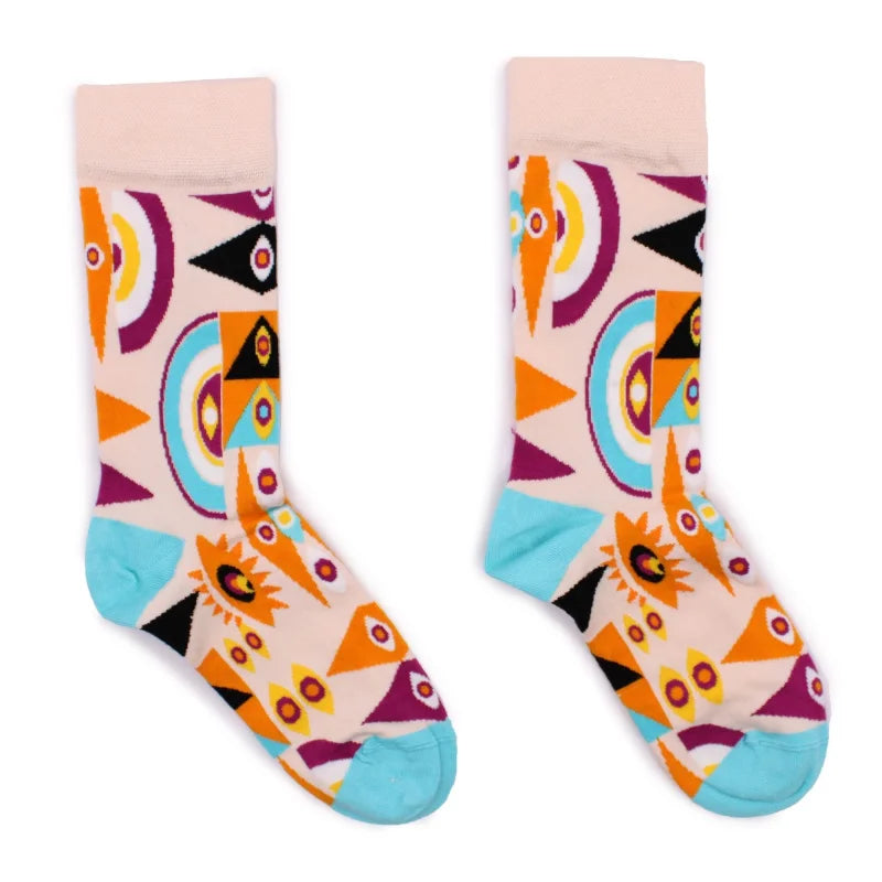 Hop Hare Bamboo Socks S/M (3.5-6.5) - Psychedelic Evil Eye
