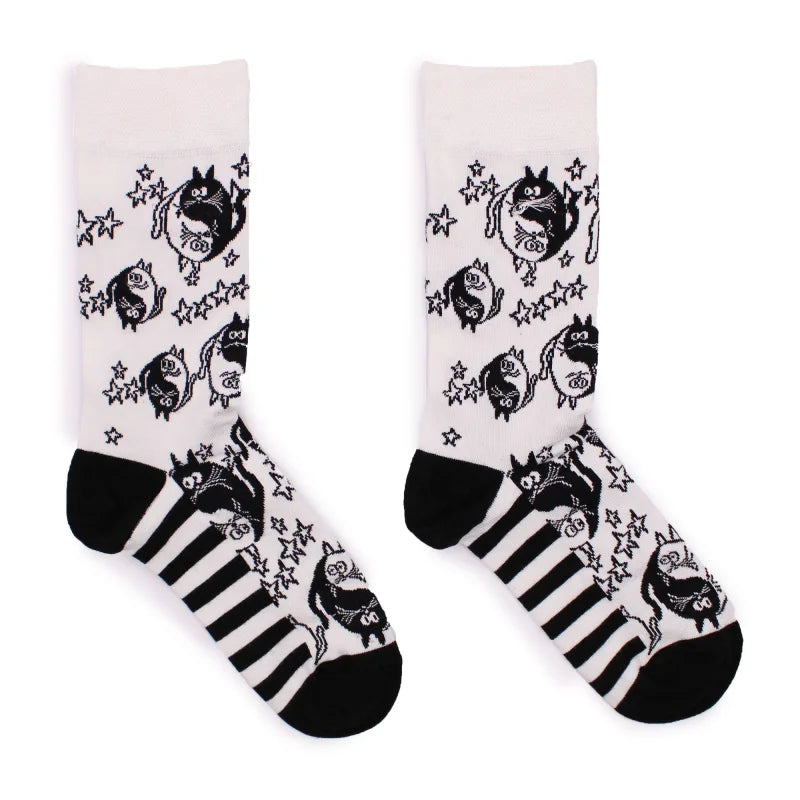 Hop Hare Bamboo Socks S/M (3.5-6.5) - Ying Yang Cats
