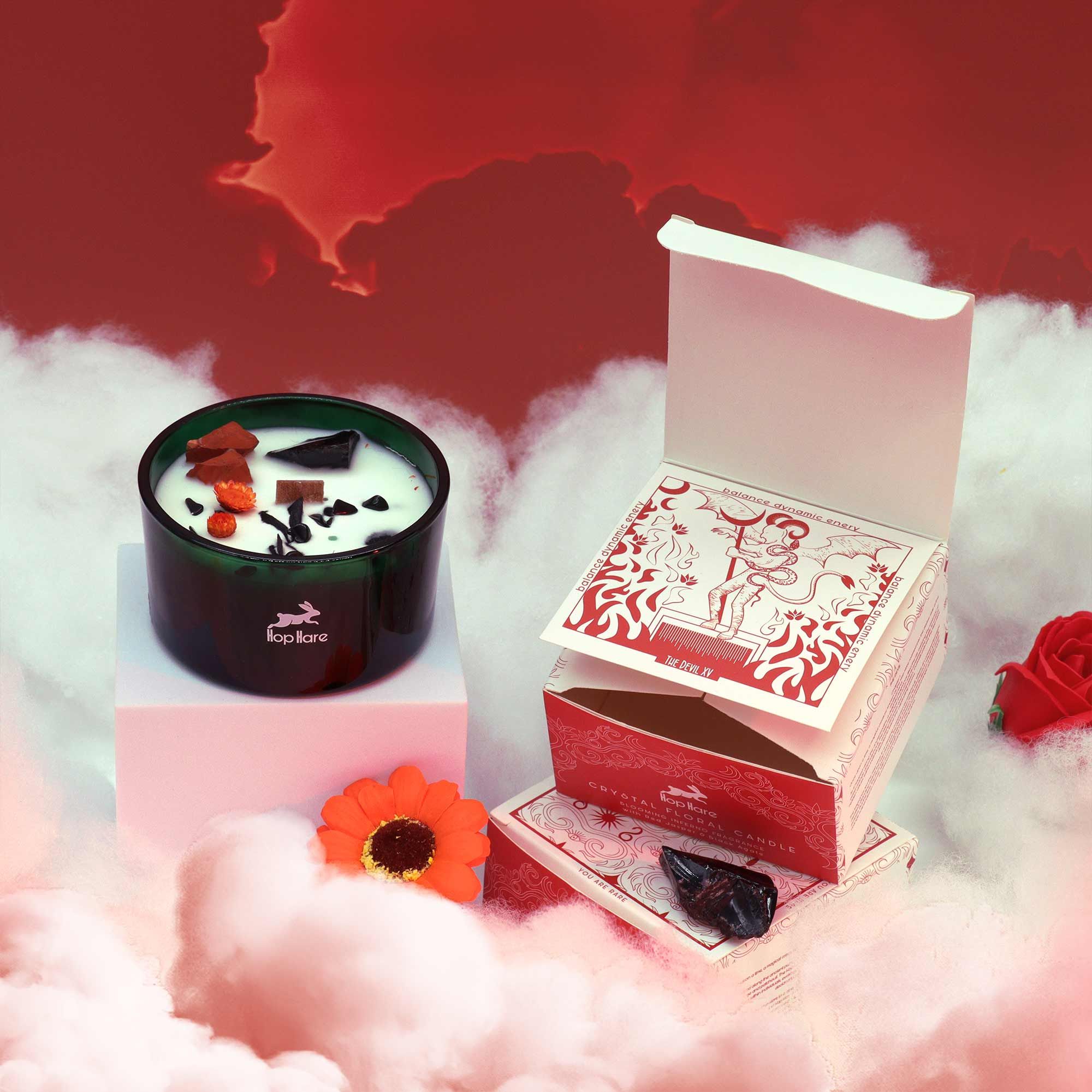 Hop Hare Crystal Magic Flower Candle - The Devil Candles