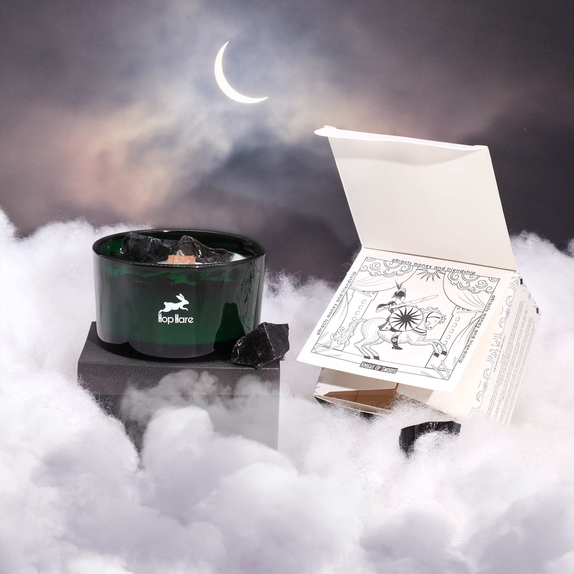 Hop Hare Crystal Magic Flower Candle - The Knight of Swords Candles