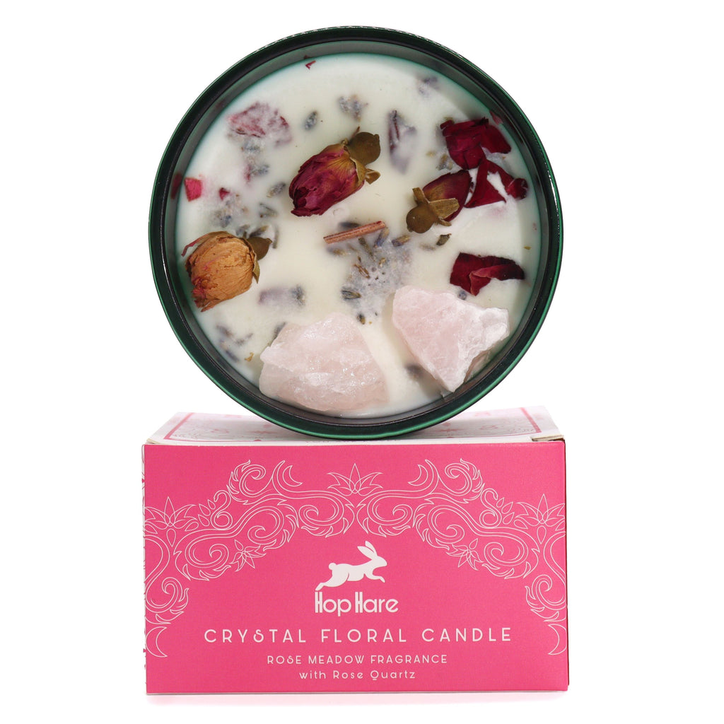 Hop Hare Crystal Magic Flower Candle - The Lovers Candles