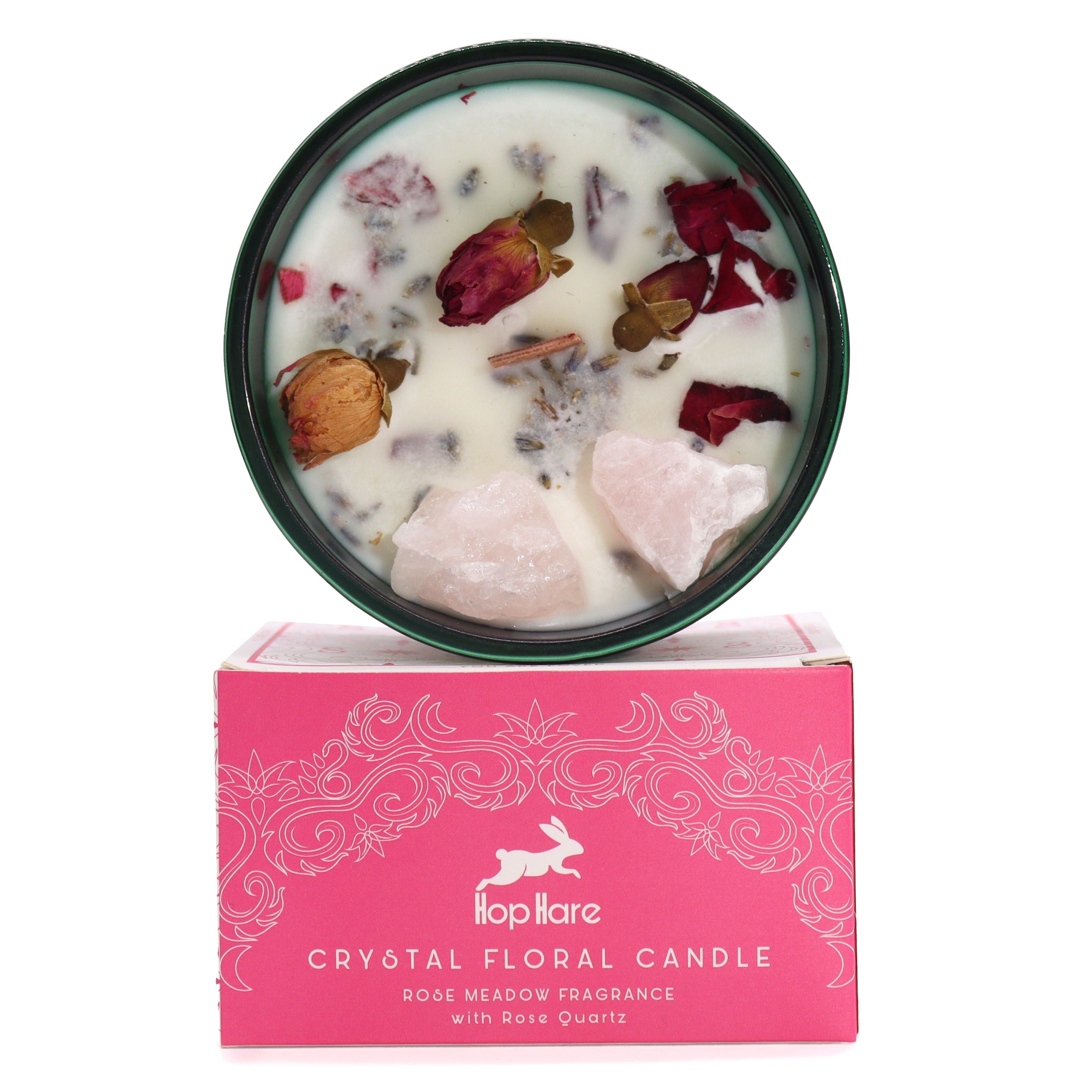 Hop Hare Crystal Magic Flower Candle - The Lovers Candles