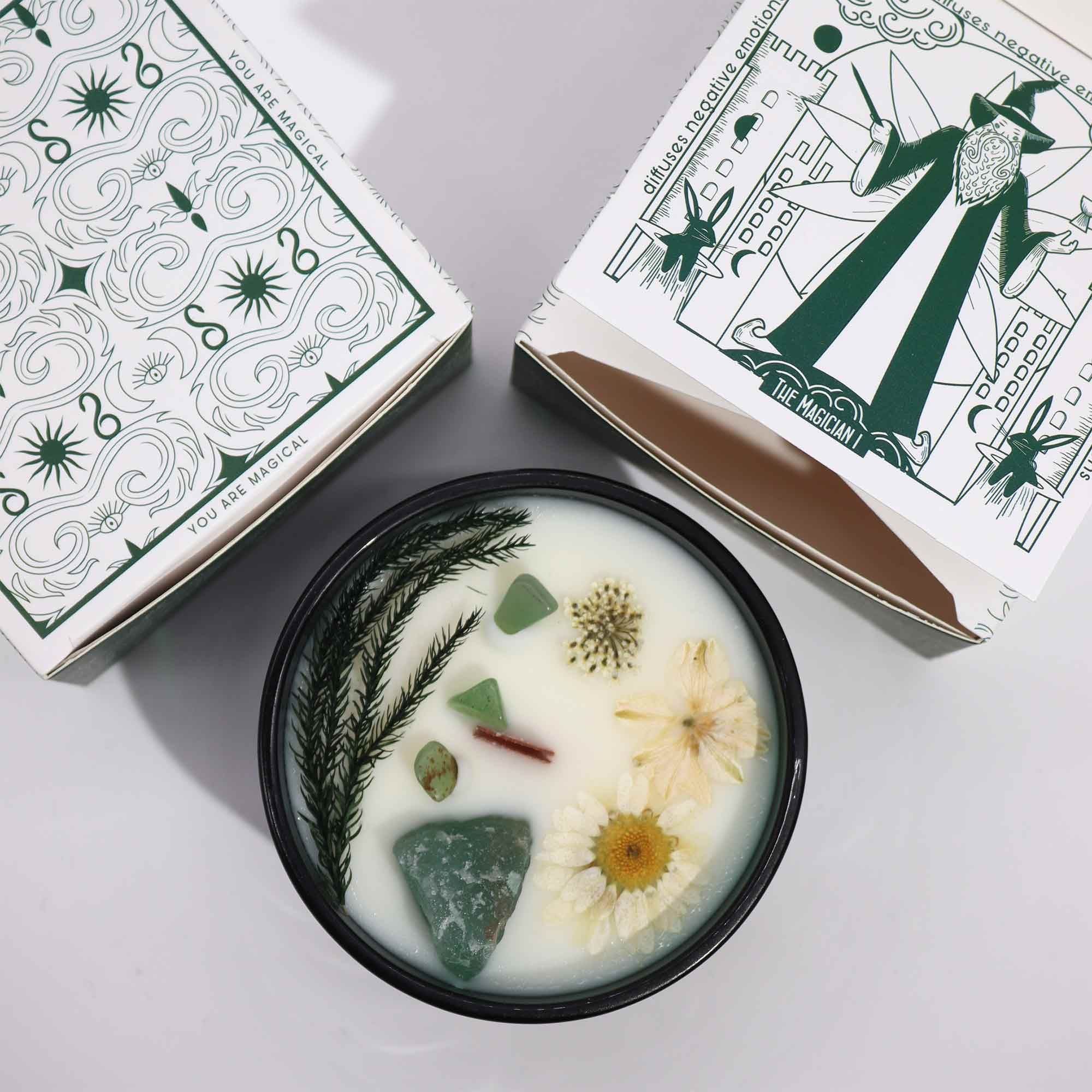 Hop Hare Crystal Magic Flower Candle - The Magician Candles