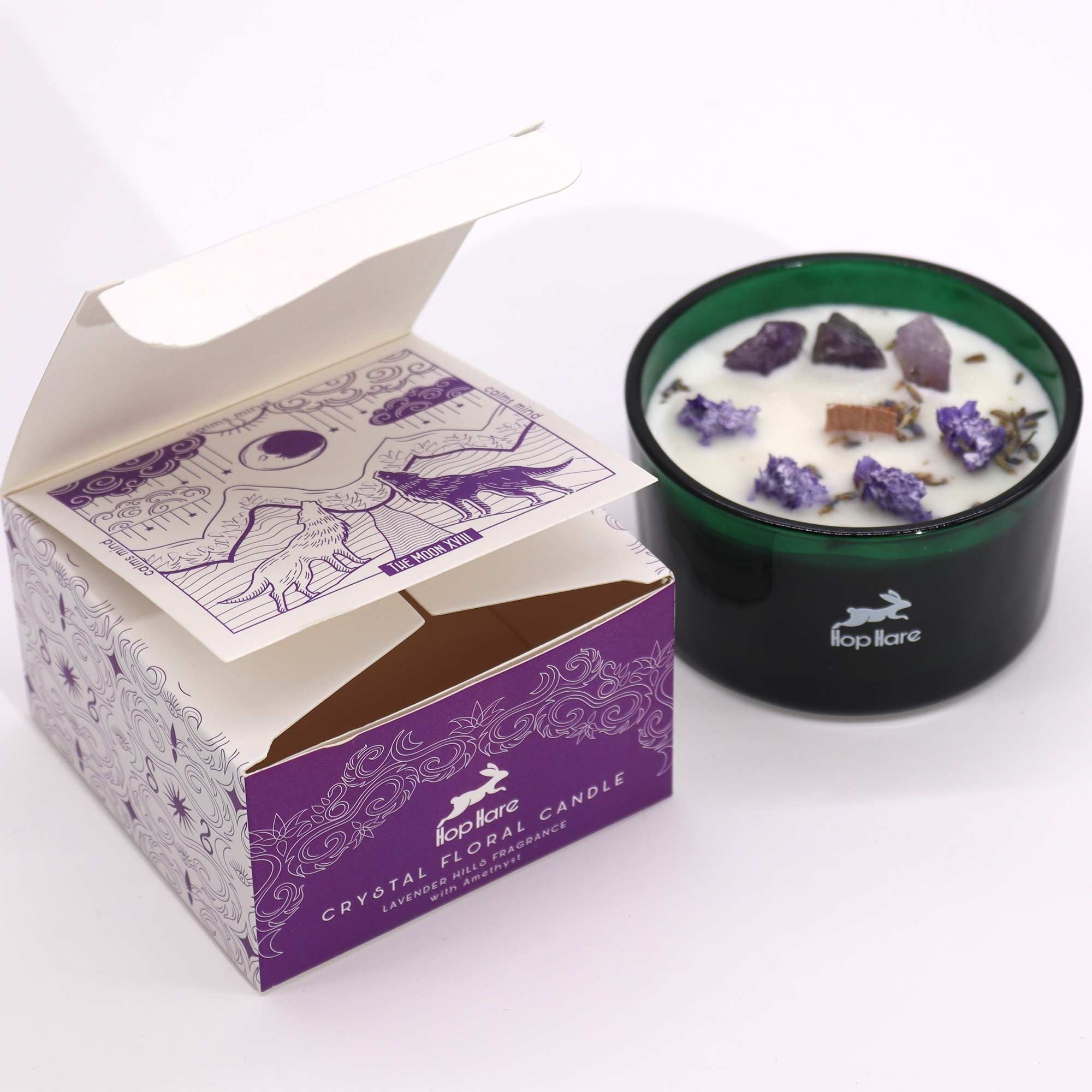 Hop Hare Crystal Magic Flower Candle - The Moon Candles