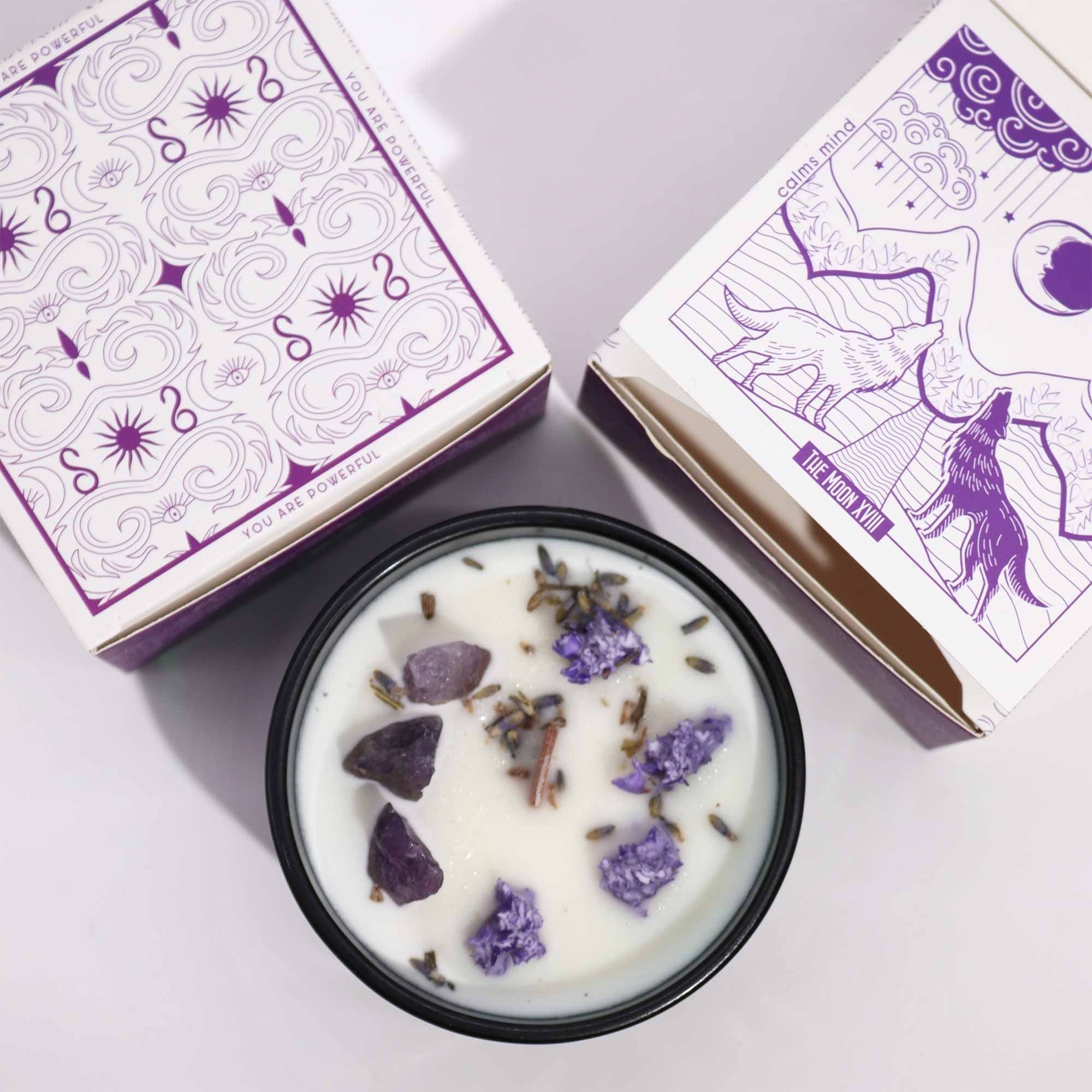 Hop Hare Crystal Magic Flower Candle - The Moon Candles