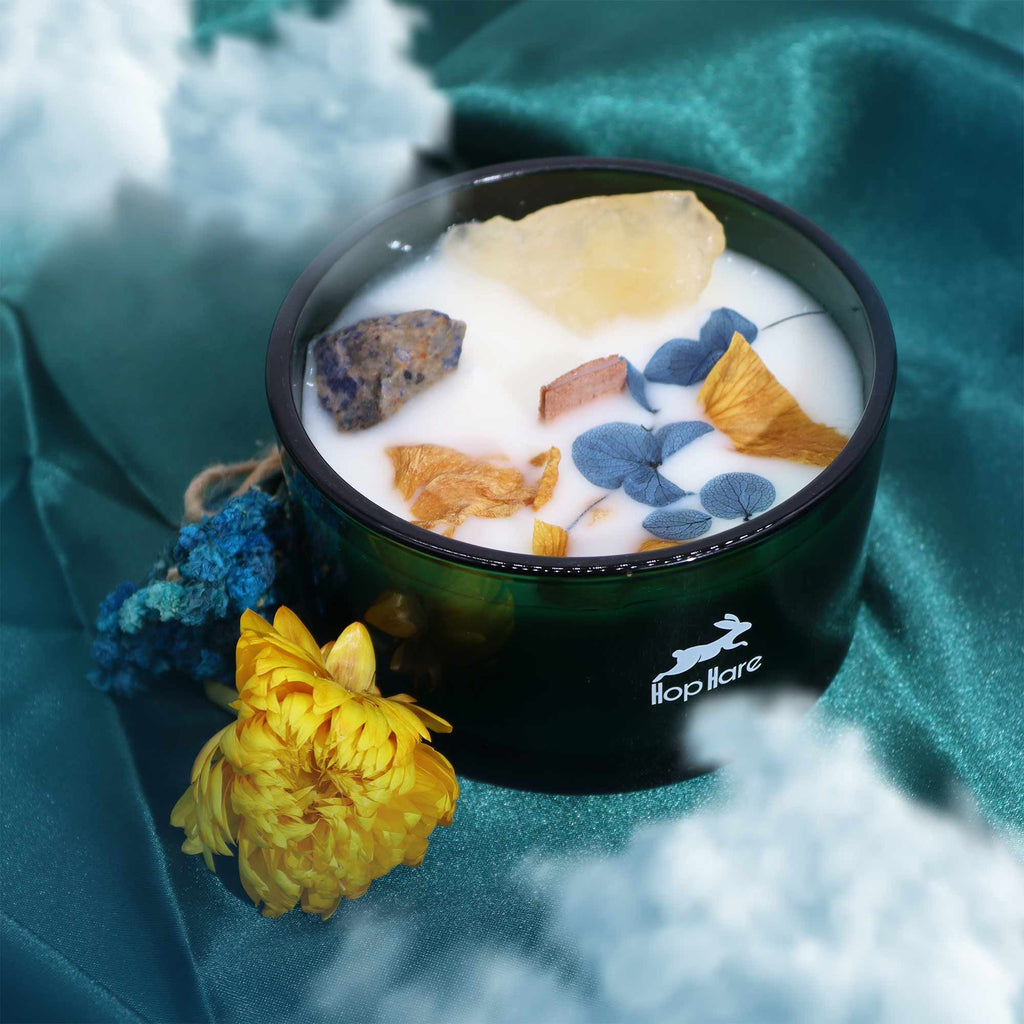 Hop Hare Crystal Magic Flower Candle - The Sun Candles