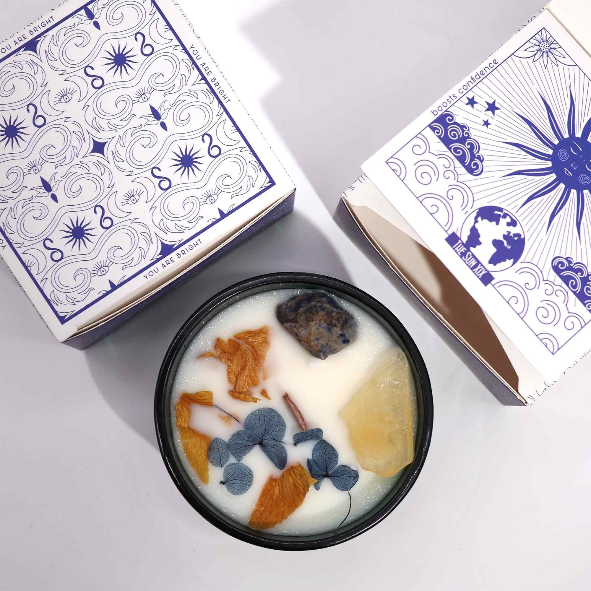 Hop Hare Crystal Magic Flower Candle - The Sun Candles