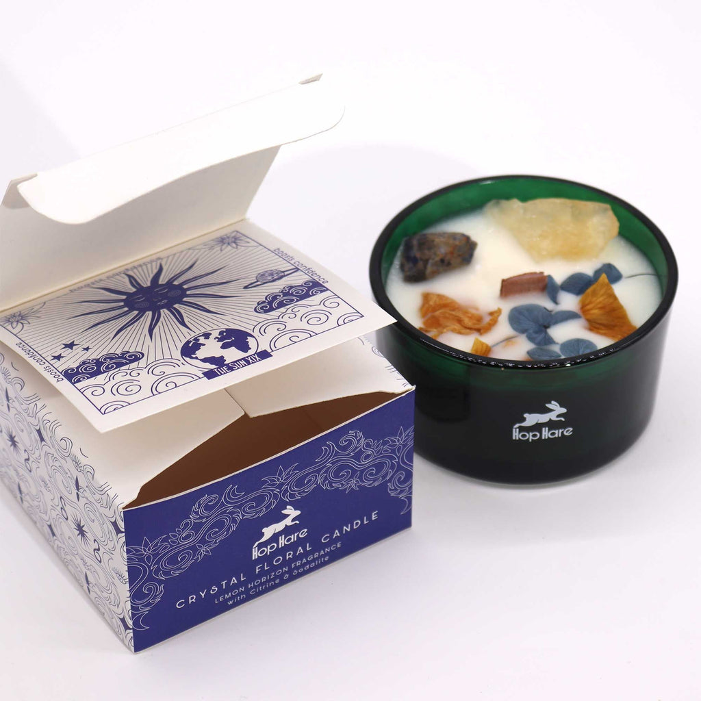 Hop Hare Crystal Magic Flower Candle - The Sun Candles