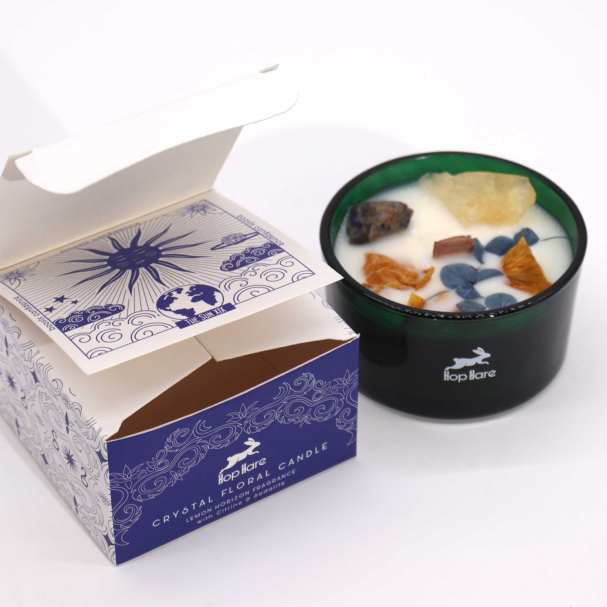 Hop Hare Crystal Magic Flower Candle - The Sun Candles
