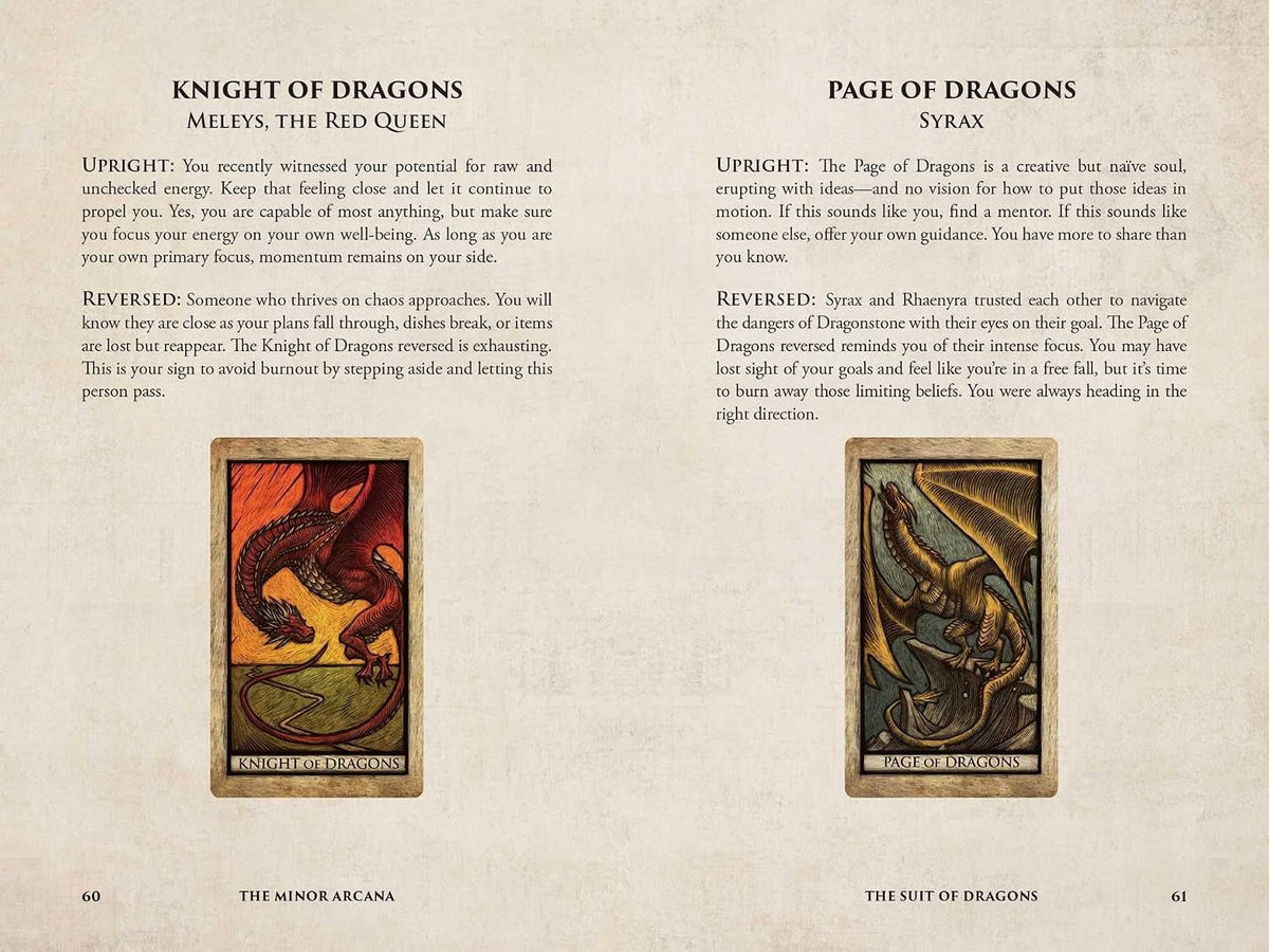 House of the Dragon Tarot Deck and Guidebook Cards