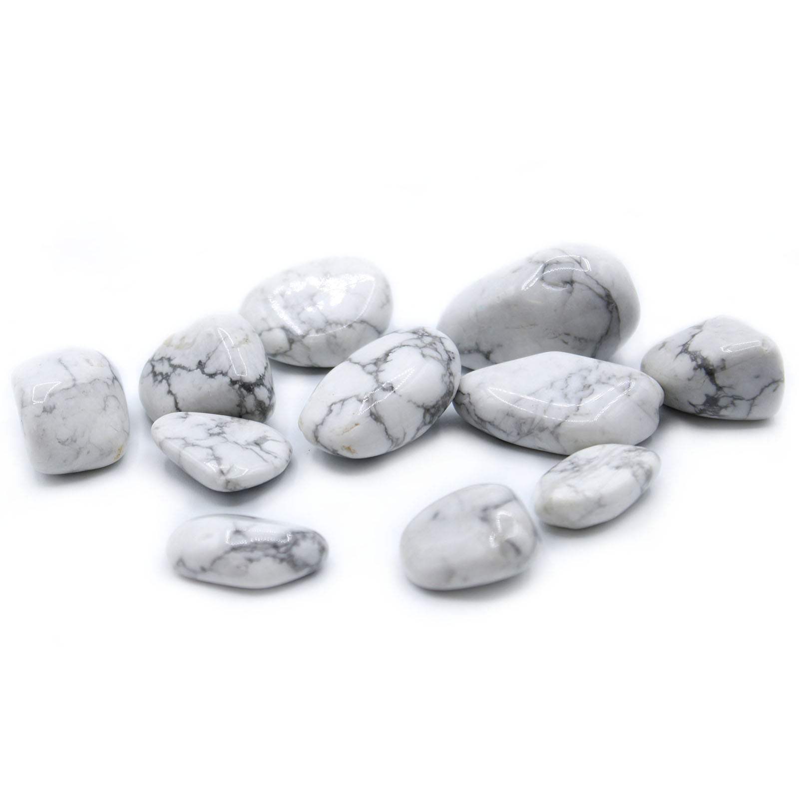 L Tumble Stones - Howlite, White From Witch, Please!