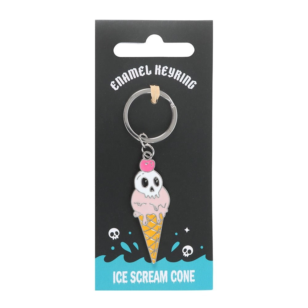 Ice Scream Cone Keyring