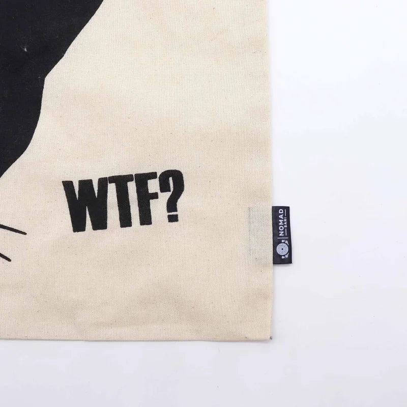 Iconic Basic Tote Bag - Black Cat - Natural 4oz Nomad Sari Bags – & Classic