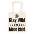 Iconic Basic Tote Bag - Stay Wild Moon Child - Natural 4oz Nomad Sari Bags – & Classic