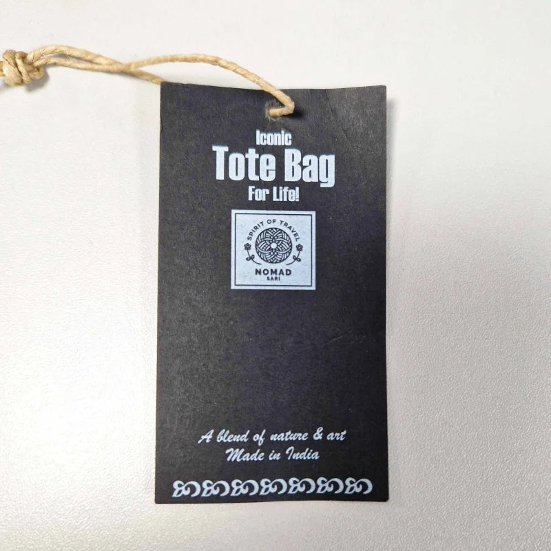 Iconic Classic Tote Bag - Black Cat - Natural 10oz Nomad Sari Bags – Basic &