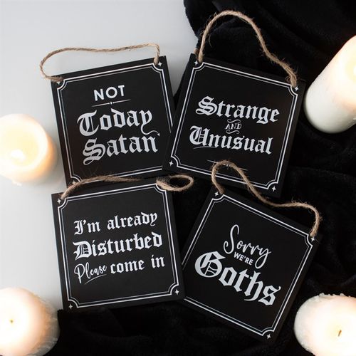 I'm Already Disturbed Hanging Sign From Witch, Please!