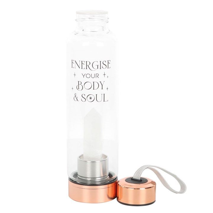 Clear Quartz Body and Soul Glass Water Bottle From Witch, Please!