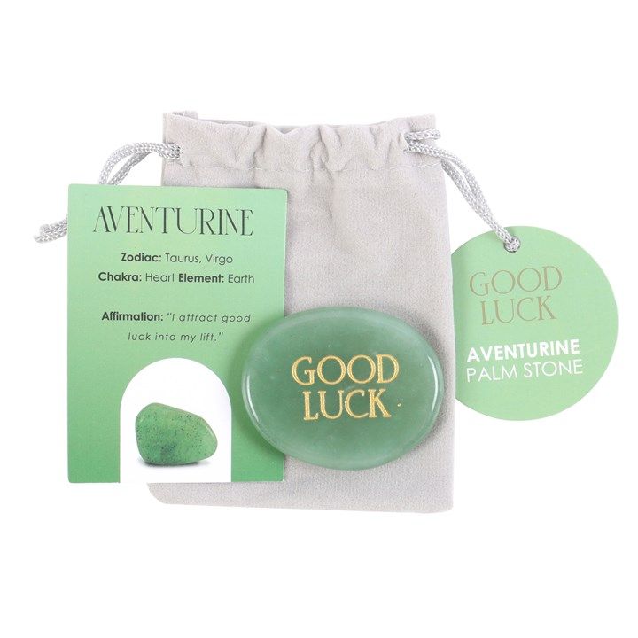 Good Luck Aventurine Crystal Palm Stone From Witch, Please!
