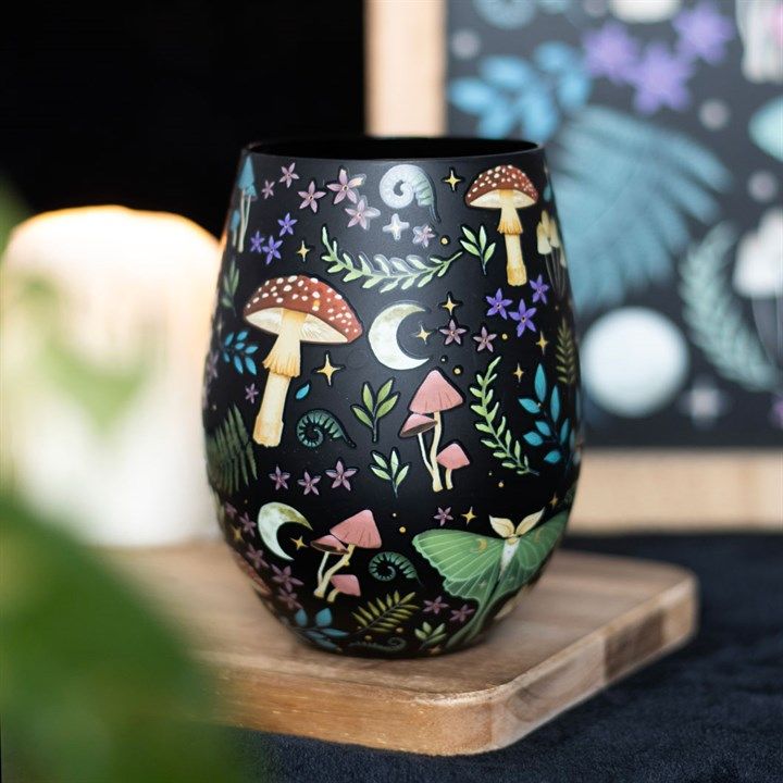 Dark Forest Print Stemless Glass From Witch, Please!