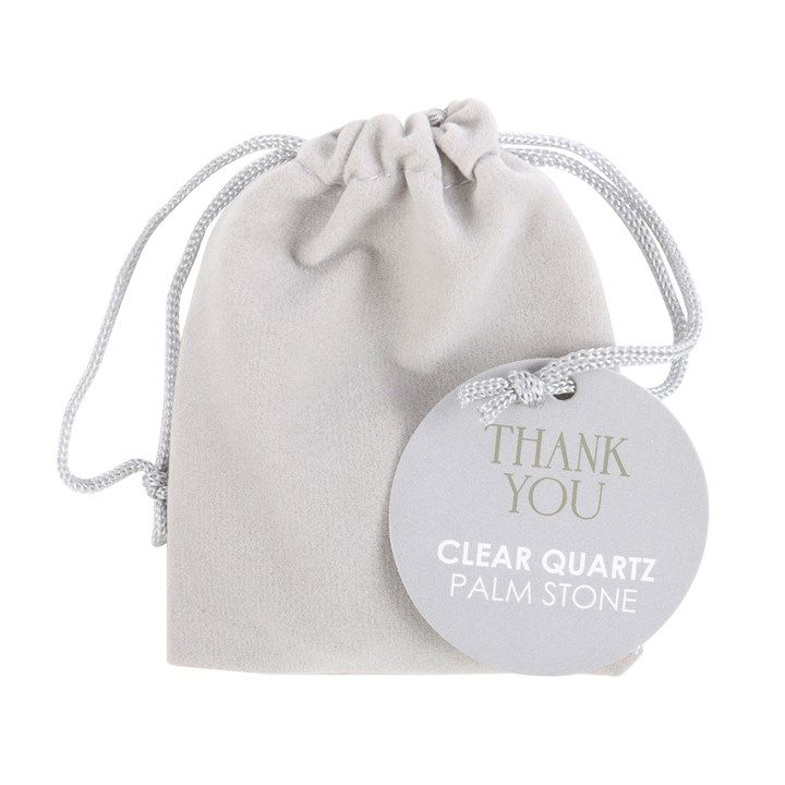 Thank You Clear Quartz Crystal Palm Stone From Witch, Please!