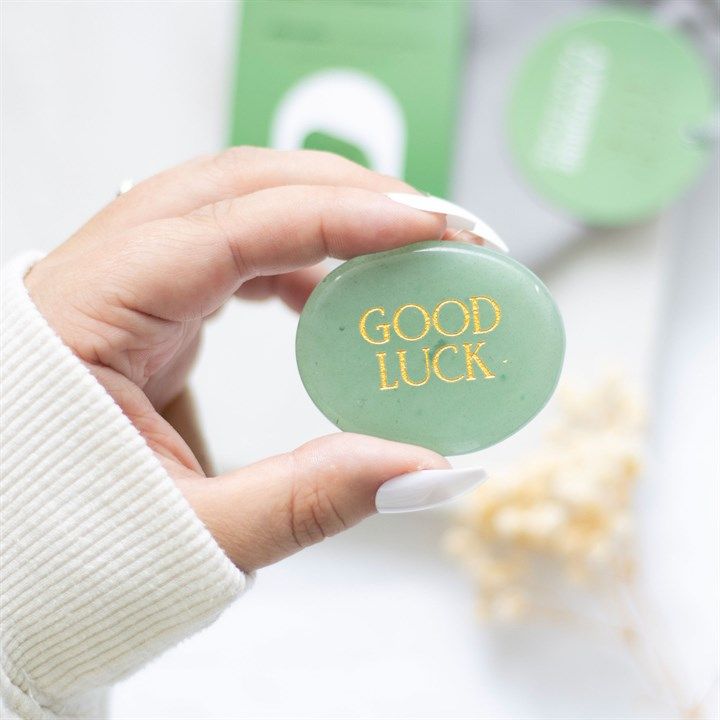 Good Luck Aventurine Crystal Palm Stone From Witch, Please!