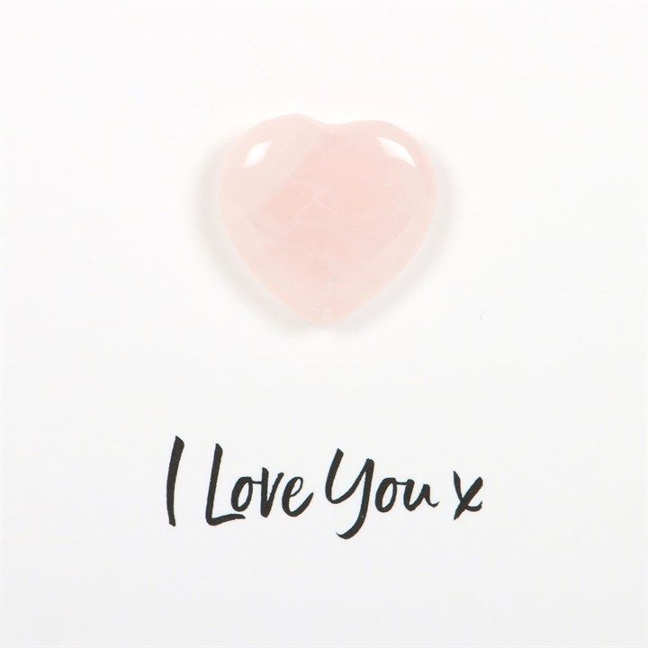 I Love You Rose Quartz Crystal Heart Greeting Card From Witch, Please!