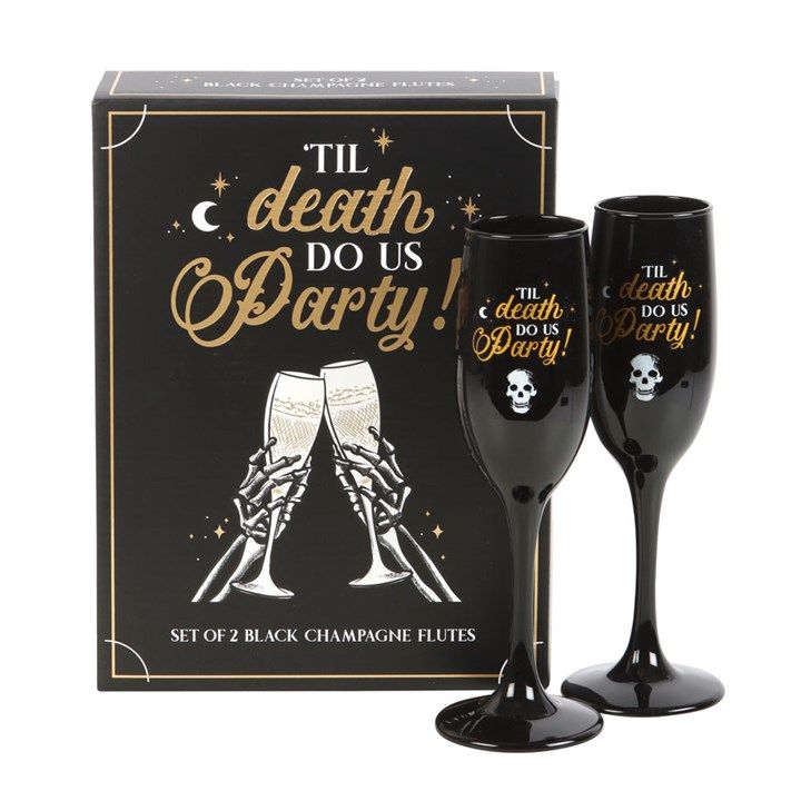 Til Death Do Us Party Champagne Flute Set From Witch, Please!