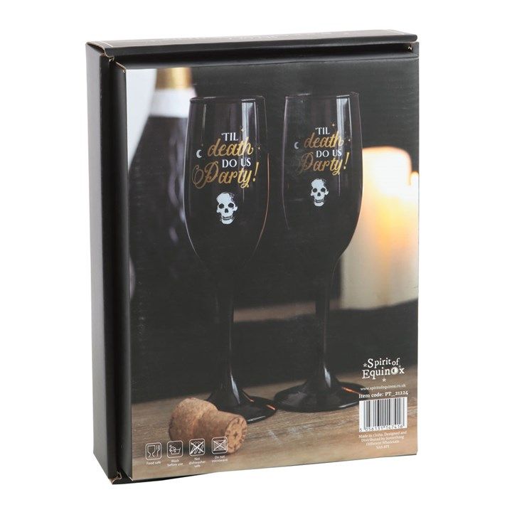 Til Death Do Us Party Champagne Flute Set From Witch, Please!