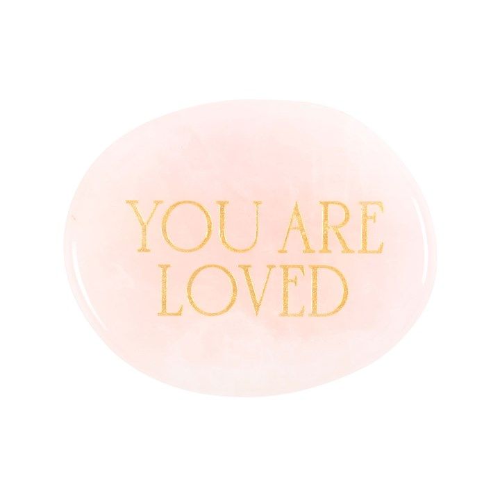 You Are Loved Rose Quartz Crystal Palm Stone From Witch, Please!
