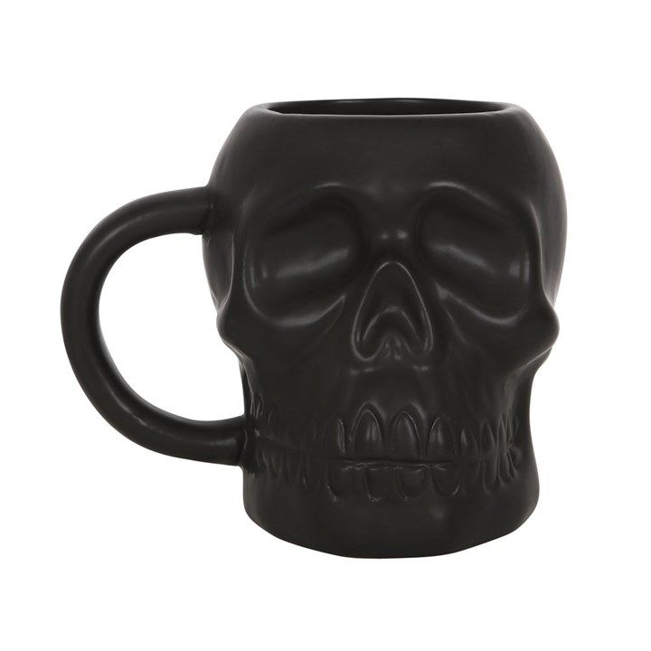 Matte Black Skull Mug From Witch, Please!