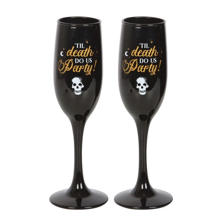 Til Death Do Us Party Champagne Flute Set From Witch, Please!