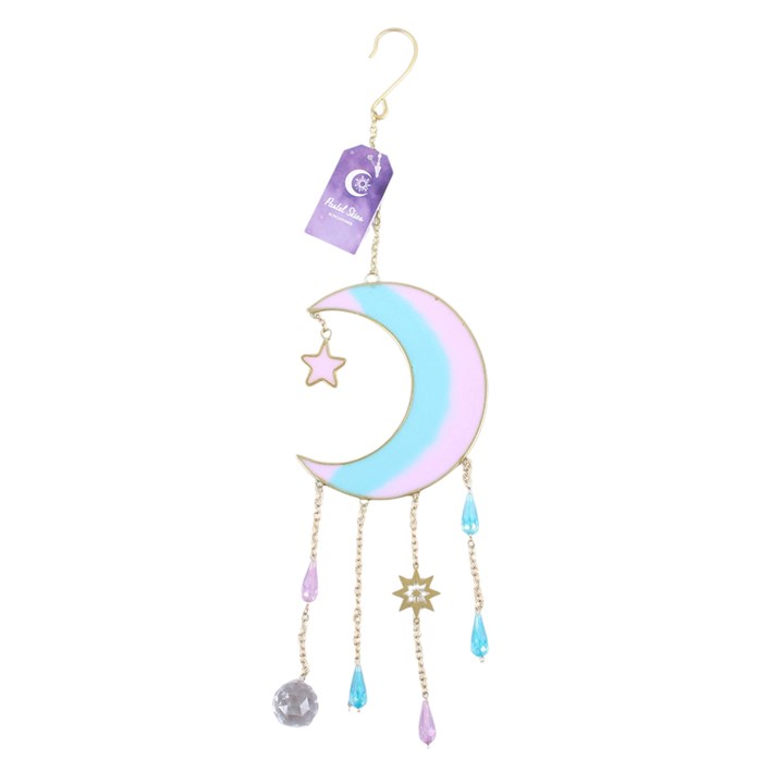 Iridescent Crescent Moon Suncatcher